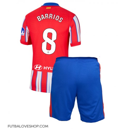 Dres Atletico Madrid Pablo Barrios #8 Domáci pre deti 2024-25 Krátky Rukáv (+ trenírky)